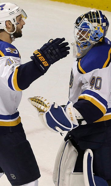 Blues snap losing streak with 4-0 shutout of Sharks